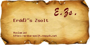 Erdős Zsolt névjegykártya